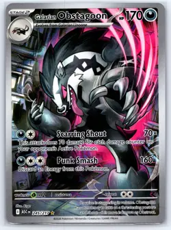 Galarian Obstagoon 245/217 Illustration Rare ASC Ascended Heroes Pokemon Holo NM - Image 1