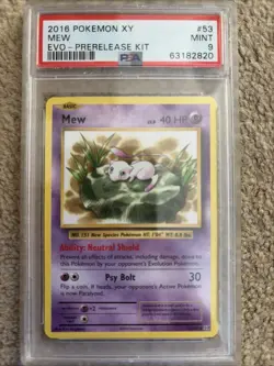 2016 Pokemon XY Evolutions Mew Holo Card PSA 9 #53/108 - Image 1