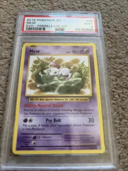 2016 Pokemon XY Evolutions Mew Holo Card PSA 9 #53/108 - Image 4