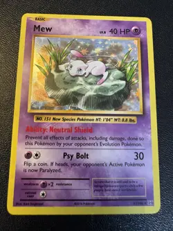 Pokemon TCG- Lilypad Mew 53/108 XY Holo Evolutions 2016 LP+ - Image 1