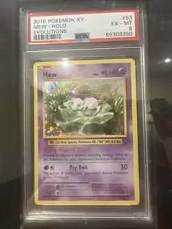 2016 Pokemon XY Mew Holo Evolutions 53/108 PSA 6 - Image 2