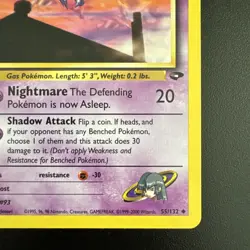Sabrina's Haunter 55/132 Uncommon Gym Challenge Pokemon Unlimited Near Mint - Image 3