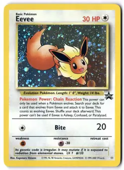 Pokemon Card - Eevee 11 Holo Promo - Wizards Black Star Promos - LP - Image 1
