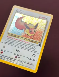 Pokemon 2000 Black Star Promo #11 Eevee Holo, Wizards of the Coast Vintage NM - Image 2