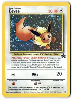 Pokemon Card - Eevee 11 Holo Promo - Wizards Black Star Promos - Light Play 2 - Image 1