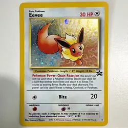 Pokemon TCG Eevee 11/53 Wotc Promo Holo Promo 30 HP English Himeno - Image 1