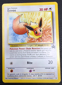 Eevee Non-Holo Black Star Promo 11 - Pokemon Card JR Rally 2000 - Near Mint - Image 5
