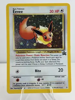 Eevee 11/53 Wotc Black Star Promo Holo Pokemon LP - Image 1