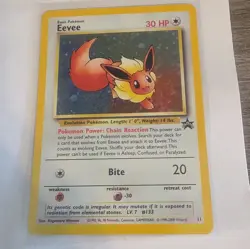 Pokemon TCG Eevee #11 Black Star Holo Promo - Image 1
