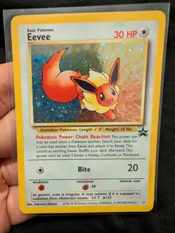 Pokemon TCG - Eevee 11/53 - 2000 WOTC Black Star Promo - LP - Image 1