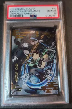 PSA 10 2021 Demon Slayer Mugen Train Tanjiro Kamado Foil Stamped Card - Image 2