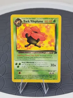Dark Vileplume Pokemon Trading Card Team Rocket Set #30/82 Excellent Condition - Image 1