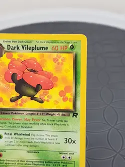 Dark Vileplume Pokemon Trading Card Team Rocket Set #30/82 Excellent Condition - Image 4