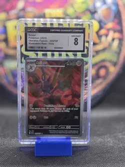 Scizor Pokemon Sv03: Obsidian Flames Holo Illustration Rare Card 205/197 CGC 8 - Image 1