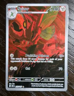 Pokemon TCG Scizor 205/197 SV03: Obsidian Flames IR Holo Illustration Rare NM - Image 5