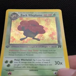 1st Edition HOLO Dark Vileplume- Vintage Pokemon Card Team Rocket 13/82 LP WOTC - Image 3