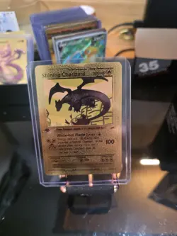 Pokemon Shining Charizard Gold Foil Fan Art Card 107/105 - Image 3