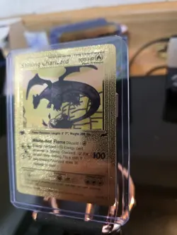 Pokemon Shining Charizard Gold Foil Fan Art Card 107/105 - Image 4