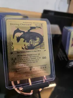 Pokemon Shining Charizard Gold Foil Fan Art Card 107/105 - Image 5