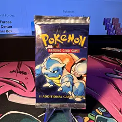 Wizards of the Coast Pokemon TCG Base Set Blastoise Booster Pack 11 Cards - Image 1