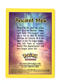 Ancient Mew PROMO 10 INSERT Card Pokemon Movie 2000: The Power of One NM/MINT - Image 1