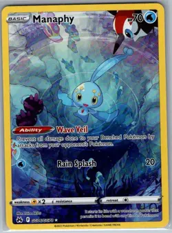 Manaphy GG06/GG70 SWSH: Crown Zenith: Galarian Gallery - Pokemon Card - NM - Image 1