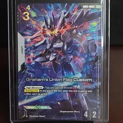Graham's Union Flag Custom 015 SR/MS LR Bandai Gundam Card Game Unit - Image 1