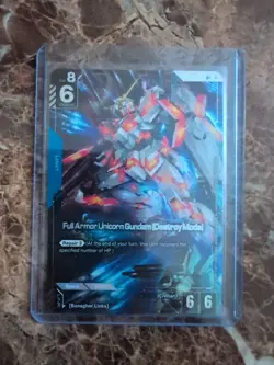 Gundam Card Game GD03-010 U+ FA Unicorn Gundam(Destroy Mode) Alt Art Foil NM - Image 1