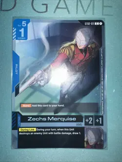 Zechs Merquise Gundam Card Game ST02-011 Championship Participation Pack 01 MINT - Image 1