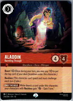 Aladdin - Barreling Through (Epic) 216/204 Whispers in the Well - Lorcana - NM - Image 1
