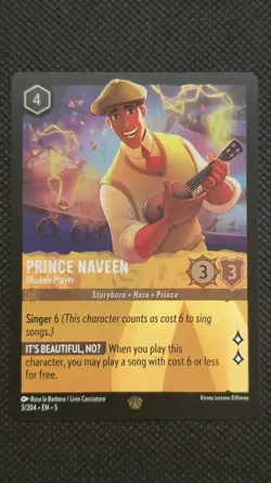 Prince Naveen - Ukulele Player 3/204 Shimmering Skies Lorcana Cold Foil - Image 1