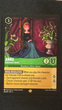 Anna - Diplomatic Queen LEGENDARY 85/204 Shimmering Skies Lorcana - Image 1