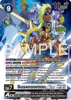 Digimon TCG - [AD-01-BT18-102 SEC Secret Rare NM] Susanoomon ACE (Alternate Art) - Image 1
