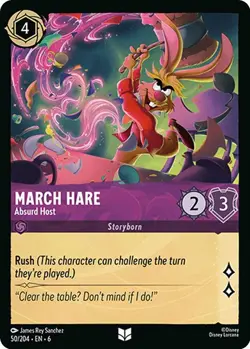 Lorcana TCG March Hare - Absurd Host 50/204 Azurite Sea Uncommon Regular NM - Image 2