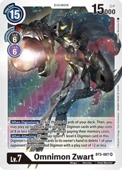 Digimon TCG - [BT-05-BT5-087 SR Super Rare NM] Omnimon Zwart - Image 1