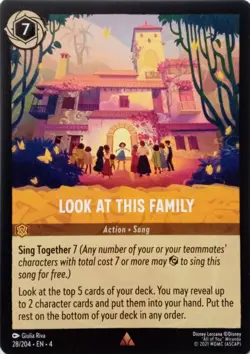 28/204 LOOK AT THIS FAMILY URSULAS RETURN RARE DISNEY LORCANA CARD - Image 1
