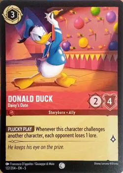 122/204 DONALD DUCK DAISY'S DATE SHIMMERING SKIES COMMON DISNEY LORCANA CARD - Image 1