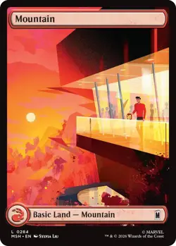 (Preorder) MTG - [MSH - 284] Mountain (0284) Foil - Marvel Super Heroes - Image 1
