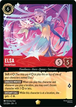 Lorcana TCG - [11-123/204 Legendary NM] Elsa - Ice Artisan - Winterspell - Image 1