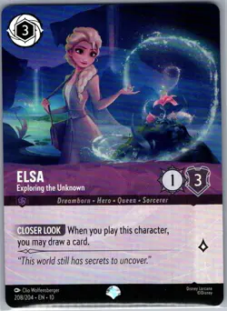 Elsa - Exploring the Unknown (Epic) 208/204 Whispers in the Well - Lorcana - NM - Image 1