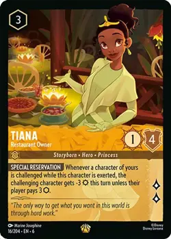Lorcana TCG - [6-16/204 Legendary NM] Tiana - Restaurant Owner - Azurite Sea - Image 1
