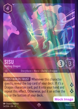 Sisu - Uniting Dragon 54/204.⚜Cold Foil⚜Lorcana Azurite Sea - Image 1