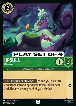 Ursula - Deceiver (90/204) ❇Play Set of 4❇Lorcana Fabled - Image 1
