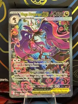 Pack Fresh Mega Dragalge ex 118/086 Pokemon TCG Chaos Rising SIR NEAR MINT - Image 1