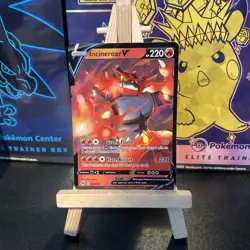 Pokemon Card Incineroar V 008/073 Ultra Rare Champions Path Near Mint - Image 1