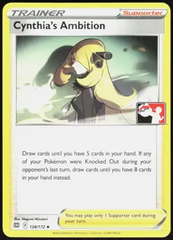 Prize Pack Series Cards Cynthia's Ambition 138/172 Uncommon Pokemon NM/M - Image 1
