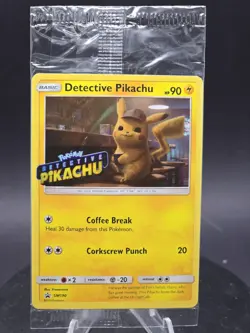 Pokemon TCG Detective Pikachu SM190 Stamped Holo Card Sealed - Image 1