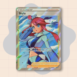 Pokemon TCG Skyla (Full Art) 072/072 Shining Fates Holo Trainer Supporter Card - Image 1