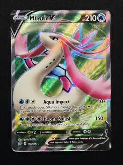 Milotic V 179/192 Rebel Clash Full Art Ultra Rare Holo Pokemon Card NM - Image 1