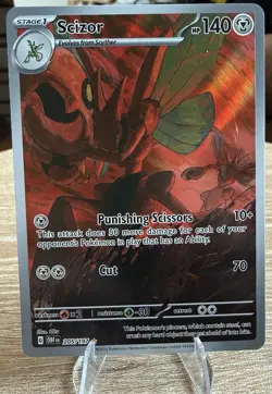 Scizor Pokemon TCG Sv03: Obsidian Flames Holo Illustration Rare Card 205/197 - Image 1